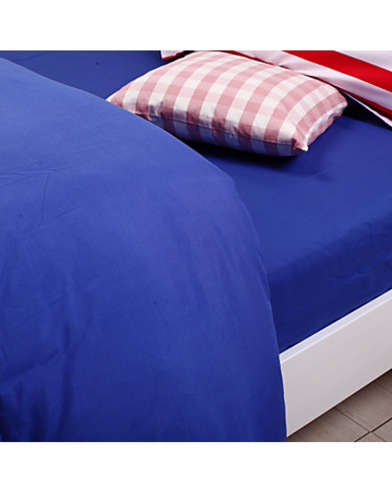 Stripe Poly/Cotton 4 Piece Duvet Cover Sets