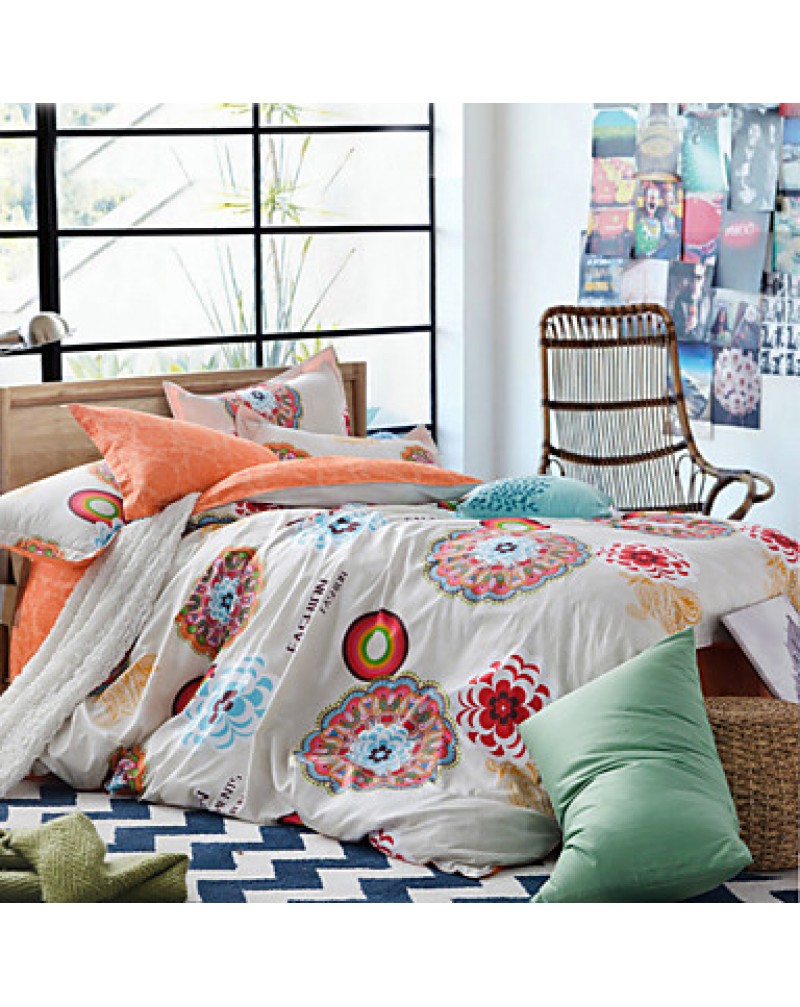 Good fabric 100% Cotton Bedclothes 4pcs Bedding Set Queen Size Duvet Cover Set
