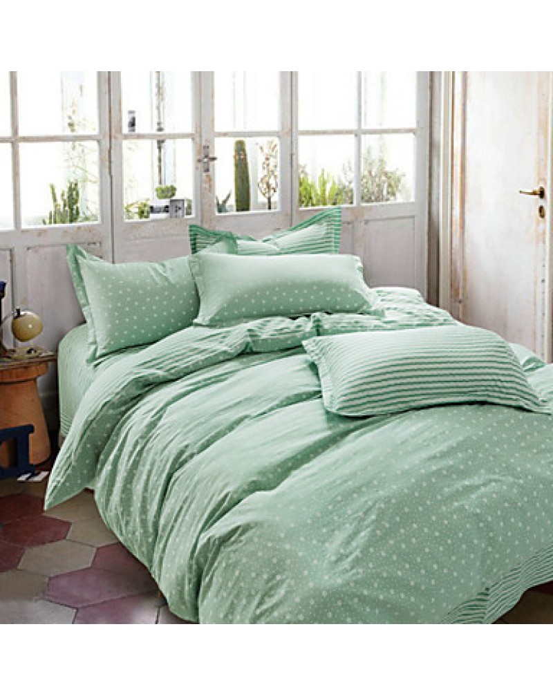 Simple 100% Cotton Cartoon Printed Sally King Queen Duvet Cover Set with 1 Fitted Sheet and 2 Pillowcases